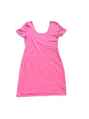 Old Navy Pink Short Sleeve Scoop Neck Mini T-Shirt Dress-L